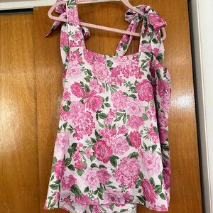 Show Me Your MUMU Makeup Tank - Cottage Floral Pink - XXL
